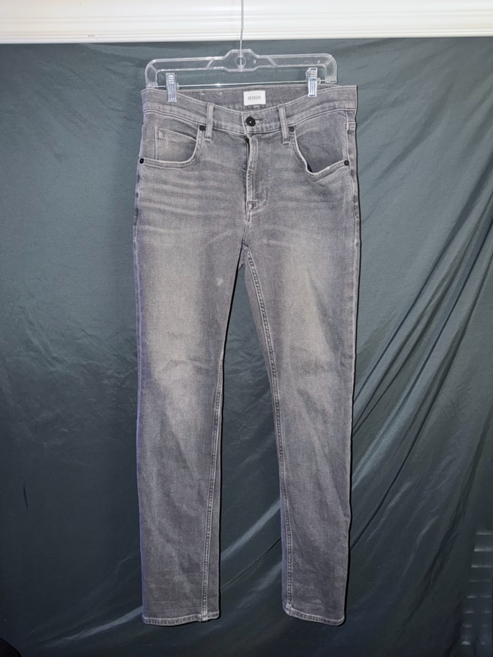 Mens Hudson “Blake” slim straight zip fly denim jeans size 32